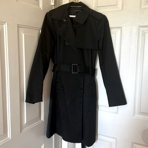 Banana Republic Black Trench Coat Medium